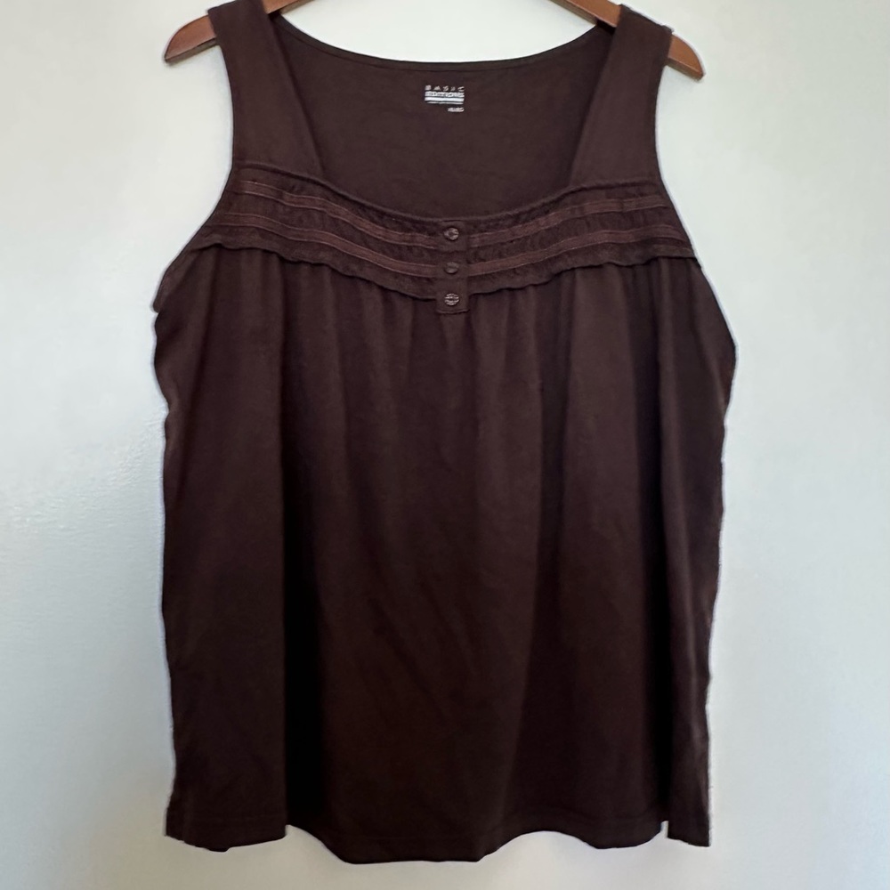 Y2K brown tank top